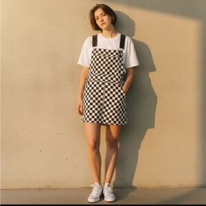 Hot Topic Black and White Checkered Shorts